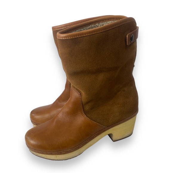 Frye & Co Odessa Cuff‎ Winter Boots Size 8 Caramel Brown Leather Pull On 0211 - Picture 7 of 11